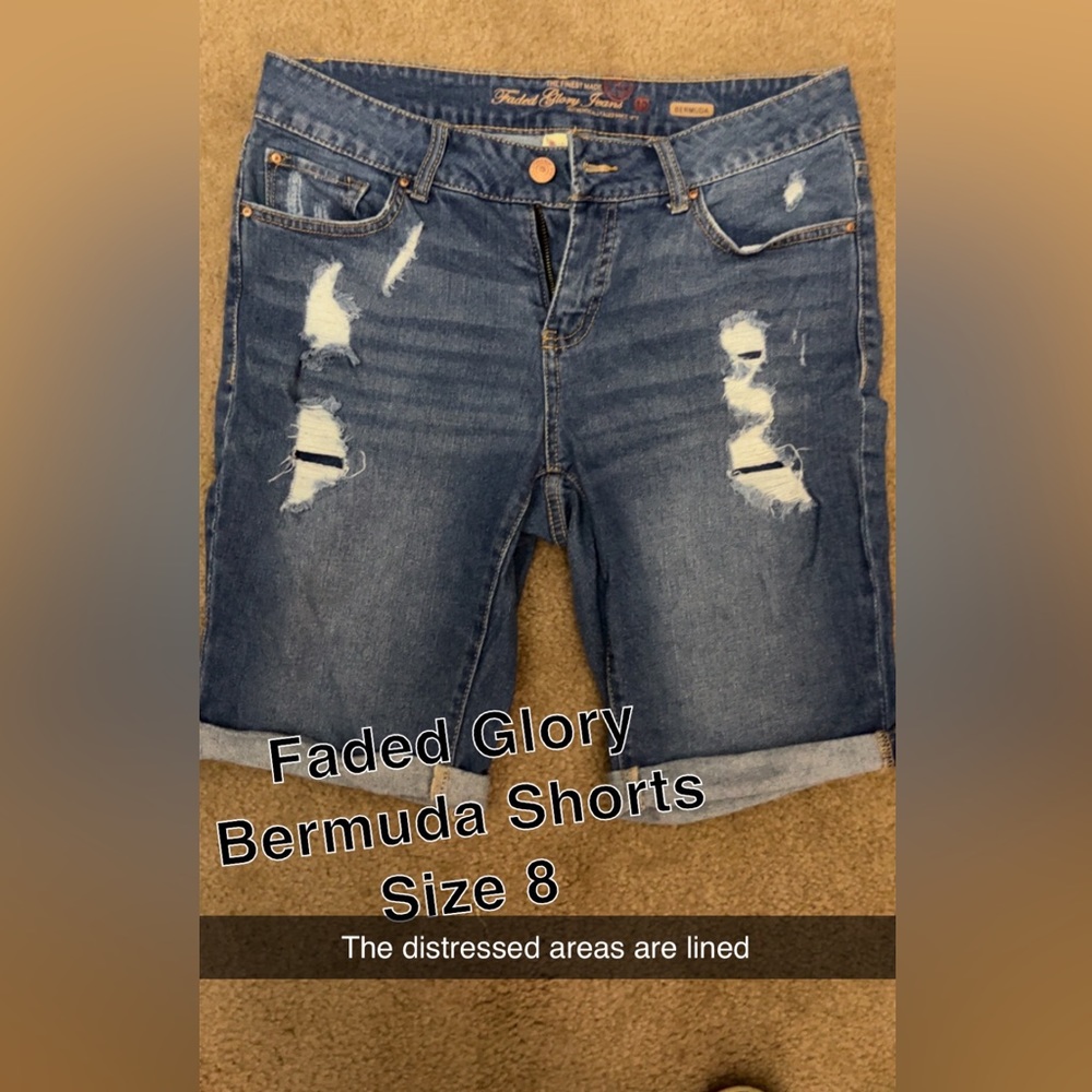 Faded Glory Bermuda Shorts Size 8
